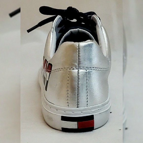TOMMY HILFIGER AUTHENTIC LONI METALLIC LOGO TOMMY SNEAKERS WOMEN'S SIZE 8 - Picture 8 of 12